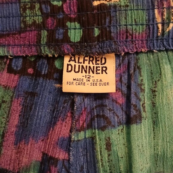 Vintage 80s/90s Alfred Dunner Abstract 3-piece Set Shirt Skirt & Blazer Sz 10/12 - Picture 8 of 8